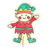 Christmas Wooden Decoration Drawing Kindergarten Diy Handmade Drawing Educational Children's Toys Small Gifts Present main image 6