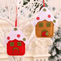 New Christmas Small Pendant House Church Pendant Christmas Decorations Christmas Tree Pendant Small Gift main image 3