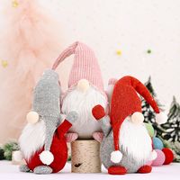 Haobei New Christmas Decoration Supplies Forest Old Man Knitted Hat Doll Faceless Doll Santa Claus Ornaments main image 6