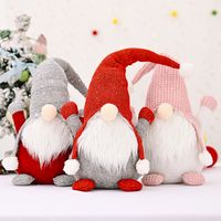 Haobei New Christmas Decoration Supplies Forest Old Man Knitted Hat Doll Faceless Doll Santa Claus Ornaments main image 5