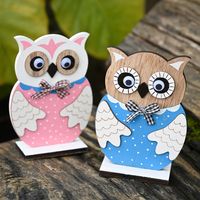 Easter Wooden Color Owl Wooden Decoration main image 2