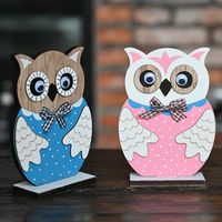 Easter Wooden Color Owl Wooden Decoration main image 4