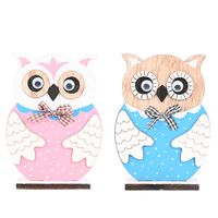 Easter Wooden Color Owl Wooden Decoration main image 6