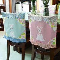 Haobei New Easter Decoration Supplies Easter Chair Cover Chair Cover Rabbit Chair Cover Chair Cushion Case main image 1
