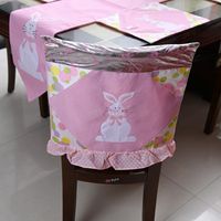 Haobei New Easter Decoration Supplies Easter Chair Cover Chair Cover Rabbit Chair Cover Chair Cushion Case main image 6