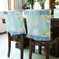Haobei New Easter Decoration Supplies Easter Chair Cover Chair Cover Rabbit Chair Cover Chair Cushion Case main image 5