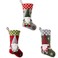 Christmas Ornaments Forest Elderly Lamb Christmas Socks Faceless Doll Christmas Socks Gift Bag Wholesale main image 3