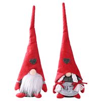 Haobei 20 New Christmas Decorations Forest Elderly Love Standing Doll Little Doll Faceless Doll Ornaments main image 1