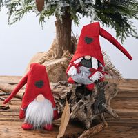 Haobei 20 New Christmas Decorations Forest Elderly Love Standing Doll Little Doll Faceless Doll Ornaments main image 5