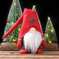 Haobei 20 New Christmas Decorations Forest Elderly Love Standing Doll Little Doll Faceless Doll Ornaments main image 3