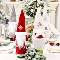 Christmas Ornament Snow Hat Forest Old Man Wine Set Faceless Doll main image 6