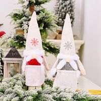 Christmas Ornament Snow Hat Forest Old Man Wine Set Faceless Doll main image 5