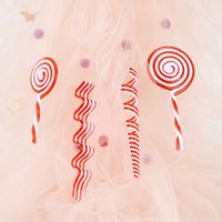 Kreative Rote Und Weiße Süßigkeitenanhängerplastiklutscher-hängende Stücksimulationsbonbons Der Neuen Weihnachtsdekoration main image 5