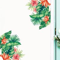 Ins Nordic Tropical Plant Diagonal Wall Stickers Removable Self-adhesive Living Room Bedroom Study Room Decoration Stickers Fx-d45 main image 1