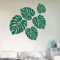 Hand-painted Tropical Back Of Turtle Leaf Wall Stickers Foreign Trade Custom Home Living Room Bedroom Study Self-adhesive Stickers Fx-d64 main image 6