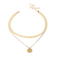New Fashion Sequins Double Retro Exaggerated Clavicle Chain Necklace For Women sku image 1