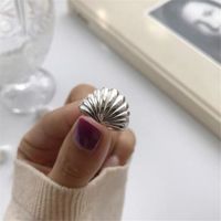 Fashion Shell Shape Simple Personality Ring Index Finger Ring sku image 3