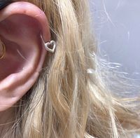 Japanese And Korean Isn Style Simple Small Earrings Girlish Heart Love Pin Small Ear Studs Ear Bone Stud Earrings sku image 1