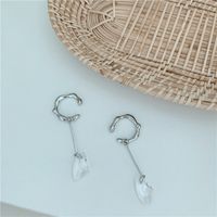New C-ring Half Circle Crystal Pendant Earrings No Pierced Ear Bone Clip Wholesale sku image 1