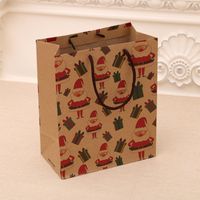 Christmas Gift Bag Gift Bag Christmas Handbag Kraft Paper Bag Christmas Packaging Bag Christmas Clothes Bag sku image 1