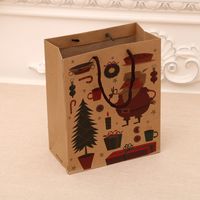 Christmas Gift Bag Gift Bag Christmas Handbag Kraft Paper Bag Christmas Packaging Bag Christmas Clothes Bag sku image 4
