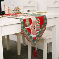 Christmas Decorations Knitted Cloth Table Banner Creative Christmas Decoration sku image 1