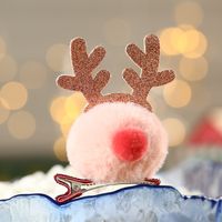 Christmas Decorations Antlers Hairpin Barrettes New Christmas Gift Headdress For Children And Kids Present Small Gift sku image 3