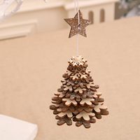 Christmas Decorations Wooden Bells Pendant Wholesale sku image 3