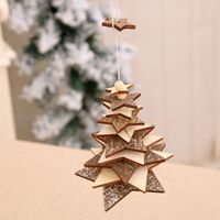 Christmas Decorations Wooden Bells Pendant Wholesale sku image 6