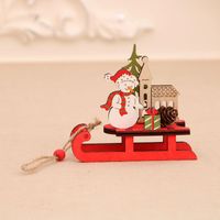 2020 New Wooden Color Assembled Sled Decoration Deer Carriage Gift For Pine Cone Yili Christmas Decorations sku image 2
