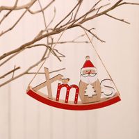 2020 New Christmas Decorations Swing Wooden Horse Christmas Letter Card Can Be Door Hanging Decoration Gift sku image 1