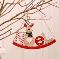 2020 New Christmas Decorations Swing Wooden Horse Christmas Letter Card Can Be Door Hanging Decoration Gift sku image 3