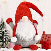 Haobei New Christmas Decoration Supplies Forest Old Man Knitted Hat Doll Faceless Doll Santa Claus Ornaments sku image 1