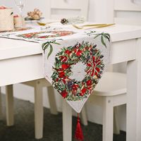 New Christmas Decoration Knitted Cloth Table Runner Creative Christmas Table Decoration sku image 3