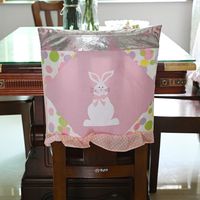Haobei New Easter Decoration Supplies Easter Chair Cover Chair Cover Rabbit Chair Cover Chair Cushion Case sku image 1