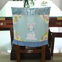 Haobei New Easter Decoration Supplies Easter Chair Cover Chair Cover Rabbit Chair Cover Chair Cushion Case sku image 2
