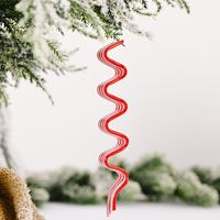 Kreative Rote Und Weiße Süßigkeitenanhängerplastiklutscher-hängende Stücksimulationsbonbons Der Neuen Weihnachtsdekoration sku image 1