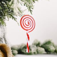 New Christmas Decorations Creative Red And White Candy Pendant Plastic Lollipop Hanging Piece Simulation Candy sku image 3