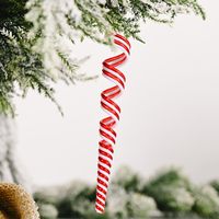 New Christmas Decorations Creative Red And White Candy Pendant Plastic Lollipop Hanging Piece Simulation Candy sku image 2