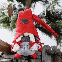 Haobei 20 New Christmas Decorations Forest Elderly Love Standing Doll Little Doll Faceless Doll Ornaments sku image 4
