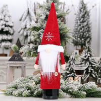 Christmas Ornament Snow Hat Forest Old Man Wine Set Poupée Sans Visage sku image 1
