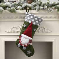 Christmas Ornaments Forest Elderly Lamb Christmas Socks Faceless Doll Christmas Socks Gift Bag Wholesale sku image 1