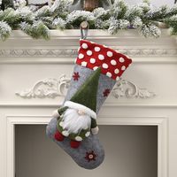 Christmas Ornaments Forest Elderly Lamb Christmas Socks Faceless Doll Christmas Socks Gift Bag Wholesale sku image 2