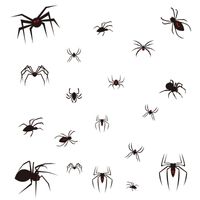 New Wall Sticker Halloween Theme Series Funny Red Eye Spider Window Glass Sticker sku image 1