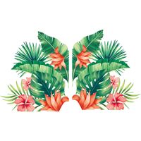 Ins Nordic Tropical Plant Diagonal Wall Stickers Removable Self-adhesive Living Room Bedroom Study Room Decoration Stickers Fx-d45 sku image 1
