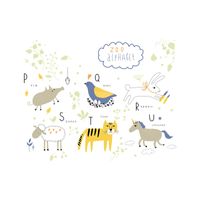 New Inkjet Watercolor Animal Paradise Removable Children's Room Wall Layout Stickers sku image 1