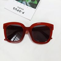 New Fashion Korean Square Frame Retro Big Frame Thin Sunglasses sku image 3