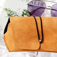 Portable And Durable Leather Frosted Sunglasses Case Wholesale sku image 2