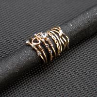 Hot-selling Simple Korean Ring Multi-layer Gold Diamond Ring Set  Wholesale main image 3