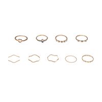 Hot-selling Simple Korean Ring Multi-layer Gold Diamond Ring Set  Wholesale main image 7